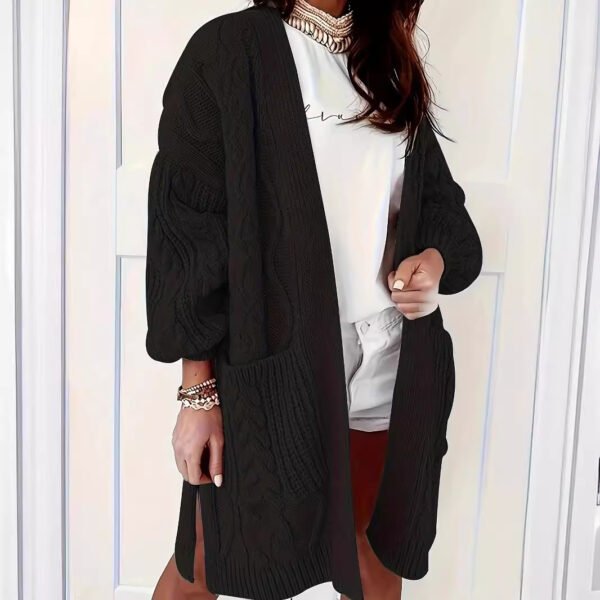 Women's Casual Knitted Cardigan - 画像 (5)