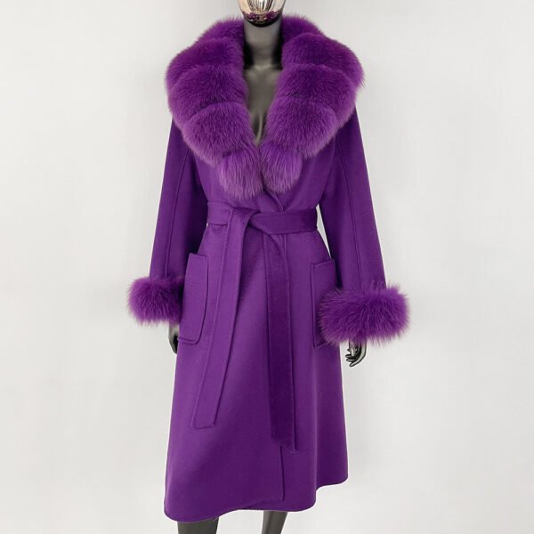Double sided wavy woolen coat with extended temperament woolen coat – Image 13