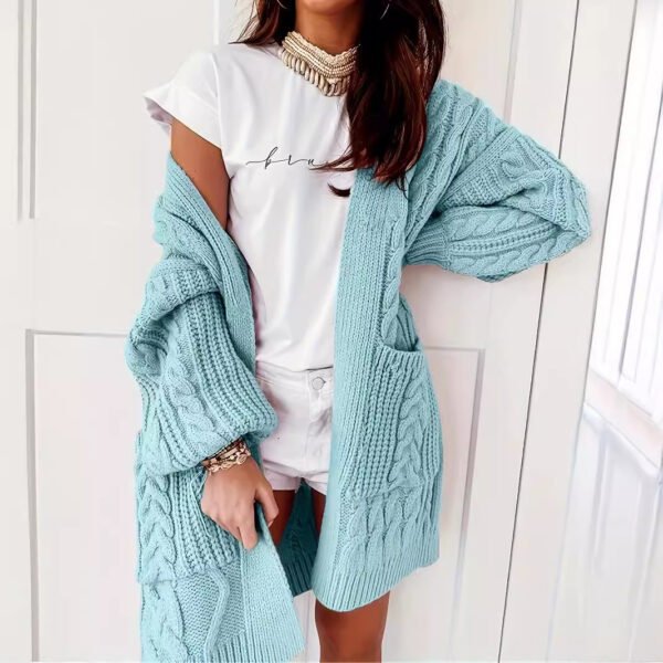 Women's Casual Knitted Cardigan - 画像 (2)