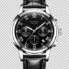 Lige Casual Fashion Trend Business Waterproof Belt Watch Men's Multi-Function Luminous Watch - Image 9