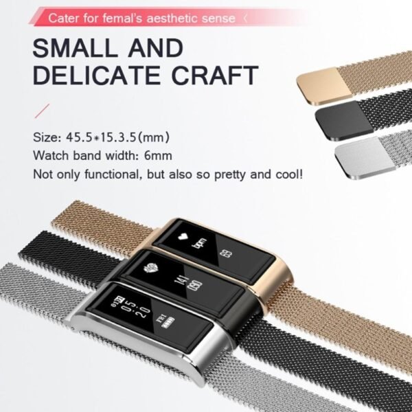 B29 Smart Band Metal Strap Sports Wristband IP67 Waterproof Pedometer Sleep Monitor Health Smart Bracelet - Image 3