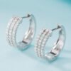 18K White Gold Natural Diamond Earrings - immagine 5