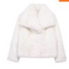 Winter Plush Coat Fashion Thicken Lapel Outwear Casual Long Sleeve Tops Womens Clothing - Image 4