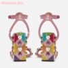Summer New Pink Sheepskin Women Shoes Button Rhinestone Fairy Retro Sandals 10CM Thick Heel Open Toe Comfortable Party - Image 6