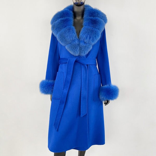 Double sided wavy woolen coat with extended temperament woolen coat – Image 21