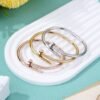 Diamond titanium steel bracelet for women, light luxury, non fading card home nail bracelet - Image 10