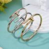 Diamond titanium steel bracelet for women, light luxury, non fading card home nail bracelet - Image 11