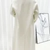 Fashion Wool Long Jackets Women Notched Collar Double Breasted Solid Color Coat  Winter - Image 3