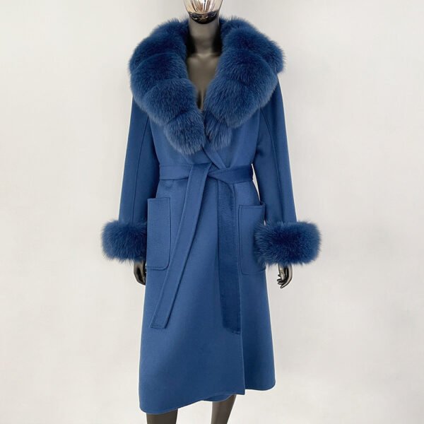 Double sided wavy woolen coat with extended temperament woolen coat – Image 18