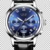 Lige Casual Fashion Trend Business Waterproof Belt Watch Men's Multi-Function Luminous Watch - Image 8