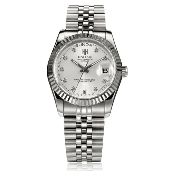 Holuns Men Watches Luxury Top Brand Gold Diamond Role Quartz Stainless Steel Calendar Relogio Masculino Wrist Watch Clock - Image 10