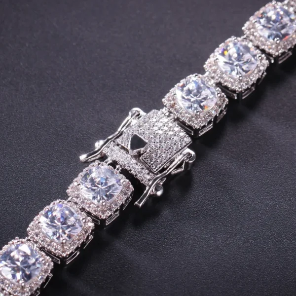 Square Cubic Zirconia Tennis Chains Top Quality Hiphop Necklace Luxury Full Iced Out CZ Jewelry For Men Women - Image 3