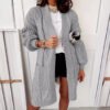 Women's Casual Knitted Cardigan - 画像 (4)