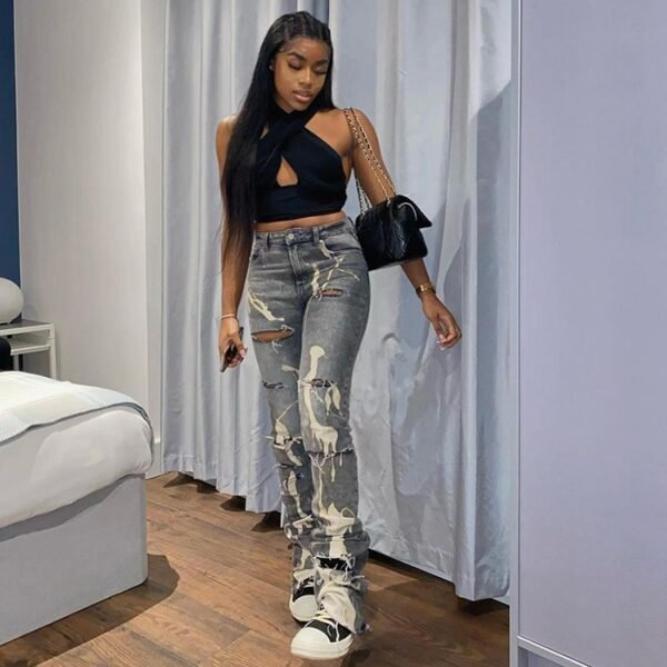 Jeans Women's High Waist Slim Stretch Fashion Pants - Image 6