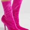 Floral Print Sexy Stiletto Sock Women Booties Stretch Pointed Toe High Heels Ankle Boots Fashion Botas Shoes Women Big Size 44 - Image 69