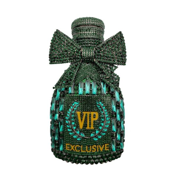 Bow Champagne Wine Bottle Diamond Set Banquet Bag Crystal Handbag for Women - Image 7