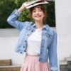 Denim Jacket Women Long Sleeve Turn-down Jeans Jacket For Women Ladies Coats and Jacket - Bild 7