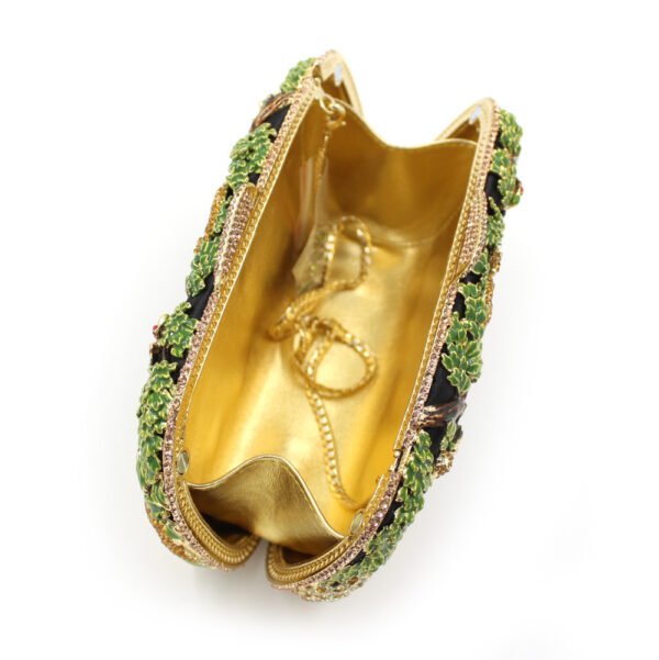 Animal Forest Package, Hollow Metal Crystal Banquet Package, Drip Oil Inlaid Diamond Handbag – Image 3