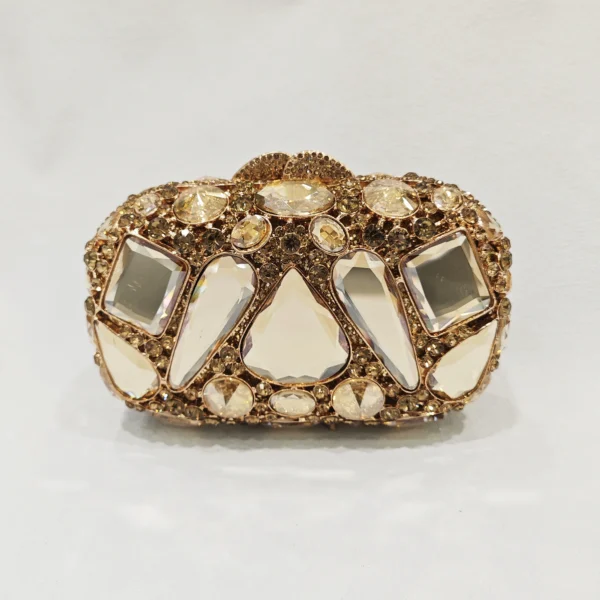 Wedding Purse Stone Bridal Prom Handbags Women Diamond Evening Clutches Purses Big Stones - imagine 4