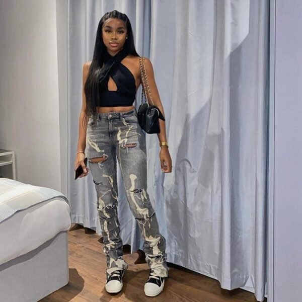 Jeans Women's High Waist Slim Stretch Fashion Pants - Image 3