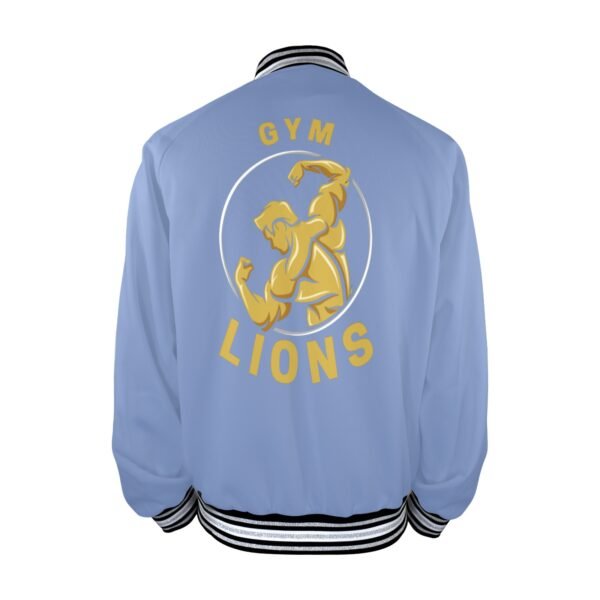 New Men's Striped Trim Bomber Jacket - obrazek 5