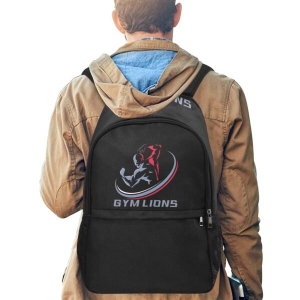 Fabric Backpack with Side Mesh Pockets (1659) - Afbeelding 5