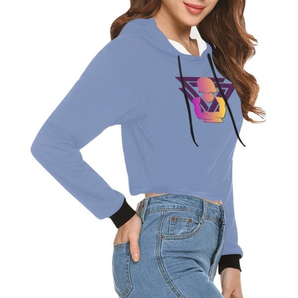 Women's All Over Print Cropped Hoodie - obrazek 2