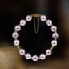 Blue Rose Laser 18K Gold Pearl Bracelet - immagine 3