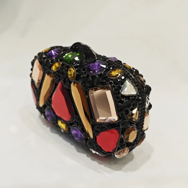 Wedding Purse Stone Bridal Prom Handbags Women Diamond Evening Clutches Purses Big Stones - imagine 2