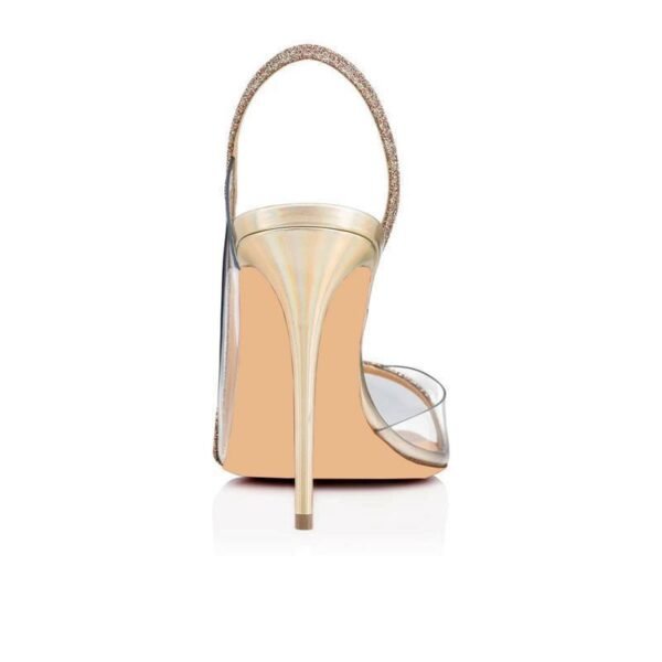 Fashion Sandals Gold Hollow Out Thin Heel Sandals For Women - Image 4