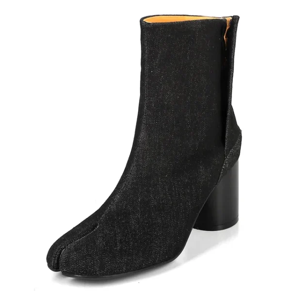 Newest Women Denim Ankle Boots Round High Heeled Office Ladies Concise Spring Autumn Four Season Shoes Woman Basic - Зображення 7