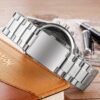 Cagarny Men Quartz Watch Casual Stainless Steel Watchband Dual Time Zones Wristwatches - 画像 (7)
