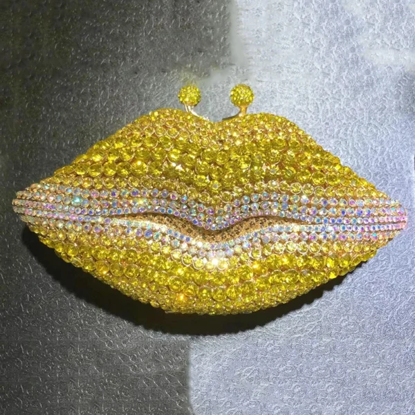 Crystal Evening Bag Yellow/AB Diamond Wedding Bridal Clutches Purses Women Rhinestone Mini Handbag - Image 5
