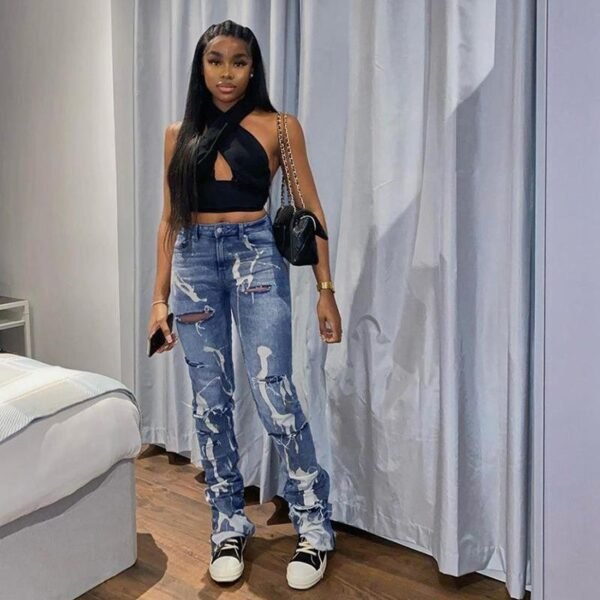 Jeans Women's High Waist Slim Stretch Fashion Pants - Image 4