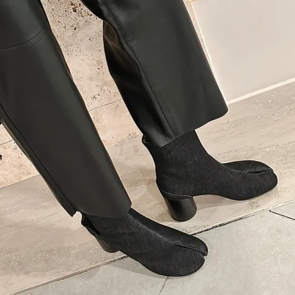 Newest Women Denim Ankle Boots Round High Heeled Office Ladies Concise Spring Autumn Four Season Shoes Woman Basic - Зображення 5