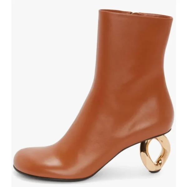 New European and American Metal Shaped High Heels Fashion Pointed Elastic Short Boots Sexy Model Show Large Women's Boots - imagine 6