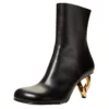 New European and American Metal Shaped High Heels Fashion Pointed Elastic Short Boots Sexy Model Show Large Women's Boots - Afbeelding 4