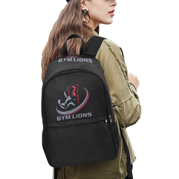 Fabric Backpack with Side Mesh Pockets (1659) - Afbeelding 4