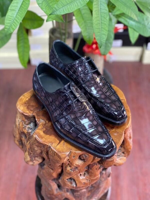 Brushed Lining Light Breathable Pointy Low Top Casual Business Leather Shoes - 画像 (2)