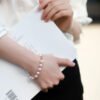 Blue Rose Laser 18K Gold Pearl Bracelet - immagine 4
