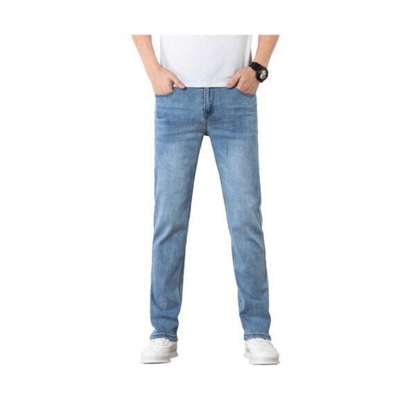 Loose Youth Straight Slim Fit Elastic Trend Men's Jeans - 画像 (5)