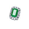Frosty Sterling Silver Emerald Ring - Image 3