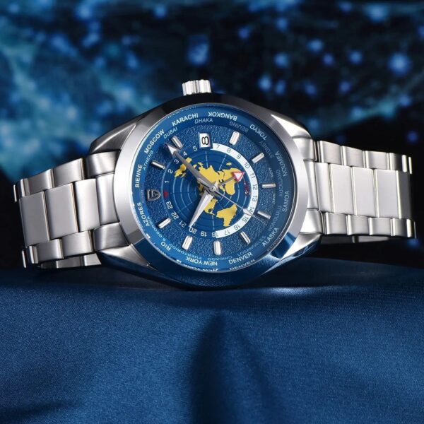 Men's Multifunctional Mechanical GMT Dual Time Zone Luminous Waterproof Watch - Зображення 4