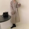 Women's Long Lapel Reversible Cashmere Coat - Bild 2