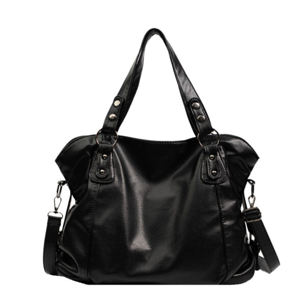 Large Capacity Soft Leather Tote Bag - Simple and Casual Shoulder/Crossbody Bag - Зображення 5