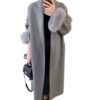 Women's Long Lapel Reversible Cashmere Coat - Bild 3