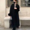 Women's Long Lapel Reversible Cashmere Coat - Bild 5
