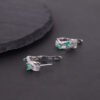 Natural Topaz S925 Sterling Silver Fully-inlaid Green Chalcedony Colorful Gemstone Earrings - Afbeelding 2