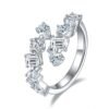 Special-interest Design Special-shaped Moissanite Water Drop S925 Silver Plating 18K Gold Ring - Image 2