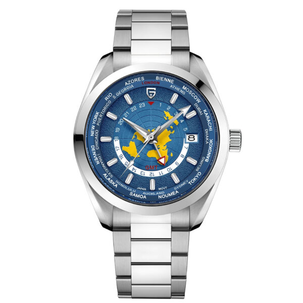 Men's Multifunctional Mechanical GMT Dual Time Zone Luminous Waterproof Watch - Зображення 7